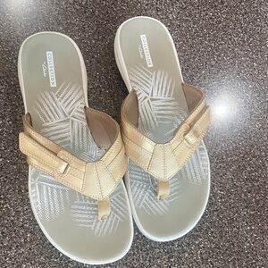 Clarks Women's metalic gold sandals